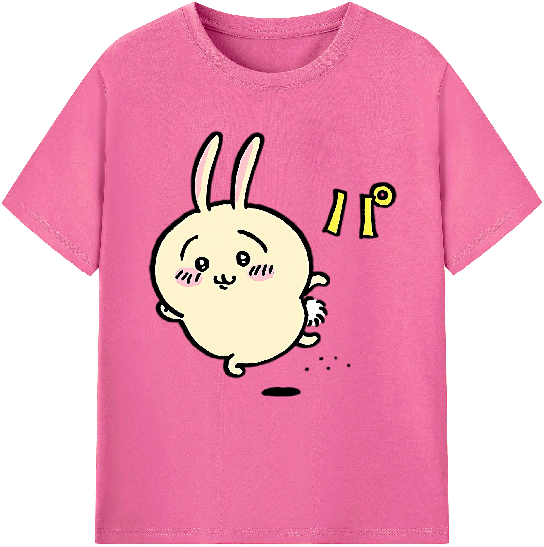 （画像用） ちいかわ うさぎ Chii-kawa usagi レディースカジュアルプリントTシャツ（綿100％）